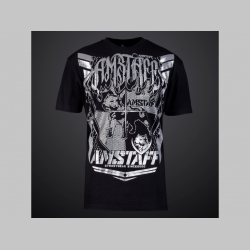 Amstaff, čierne pánske tričko AMS-0462 DOKAS 